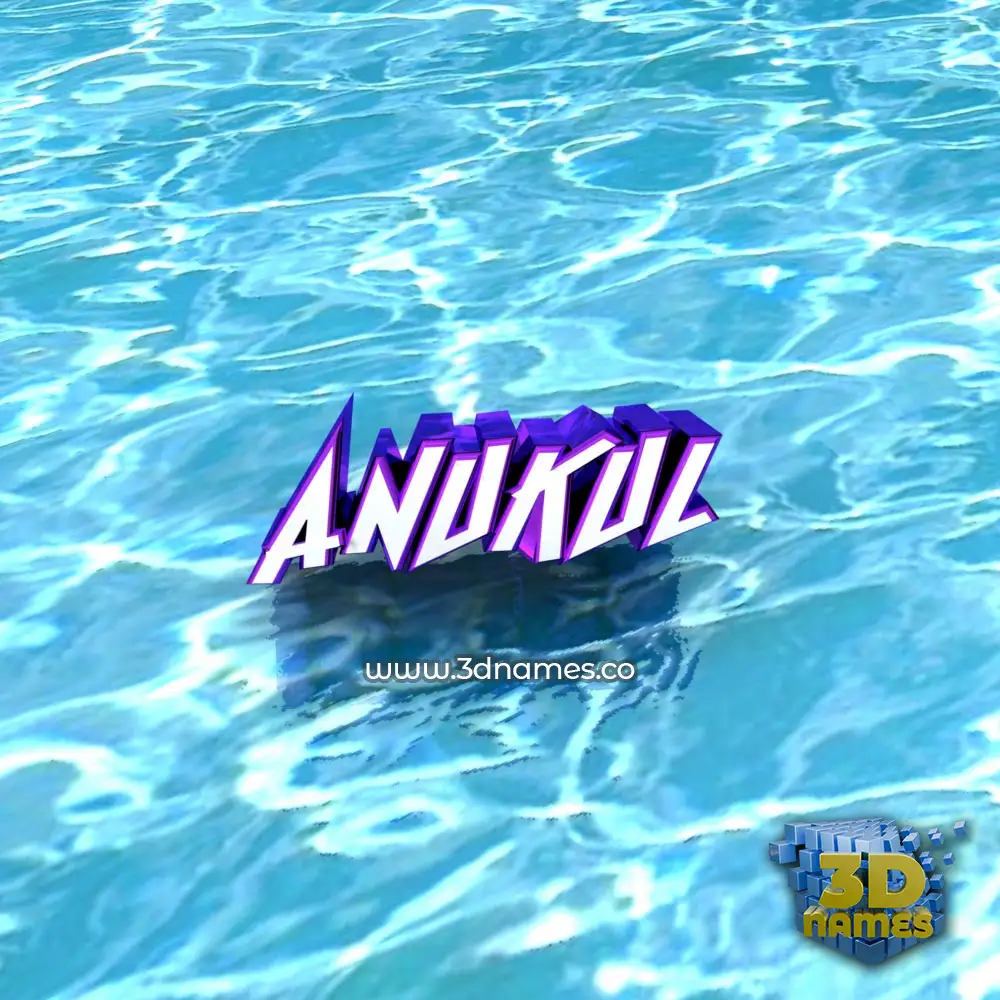 anukul in Water style - 3D name wallpaper