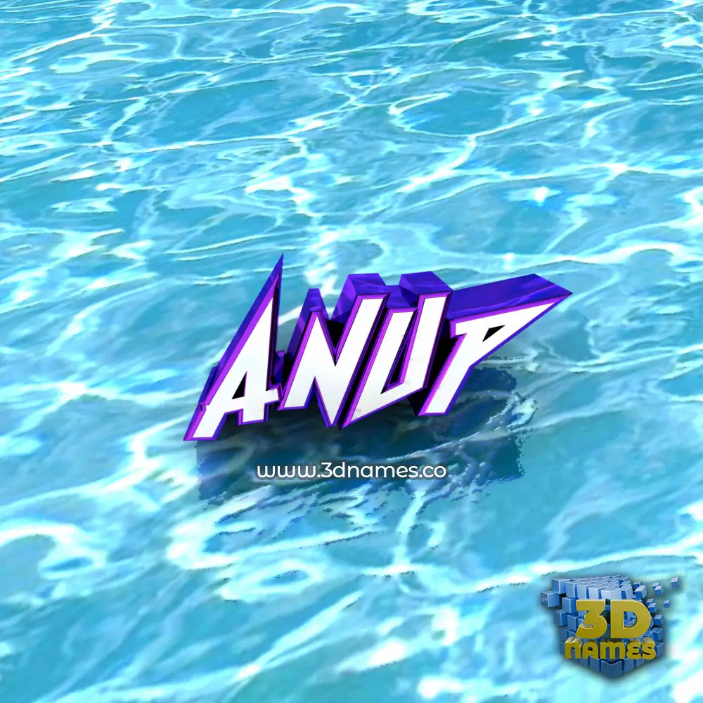anup in Water style - 3D name wallpaper