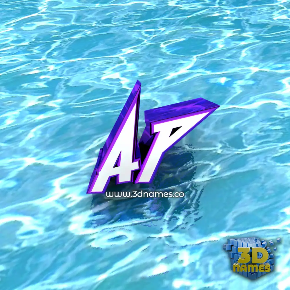 ap in Water style - 3D name wallpaper