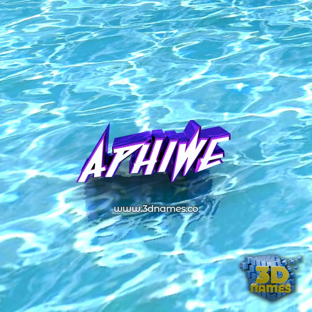aphiwe in Water style - 3D name wallpaper