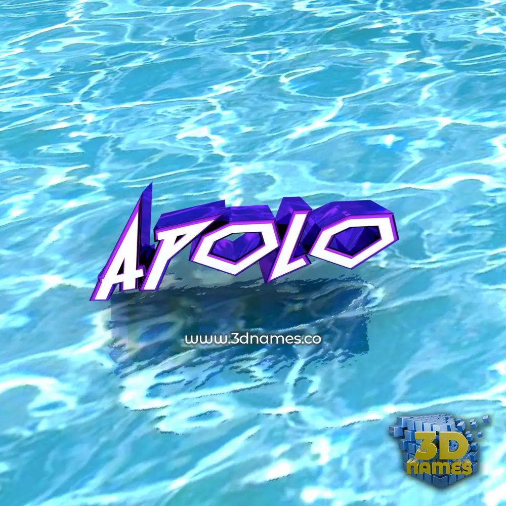 apolo in Water style - 3D name wallpaper