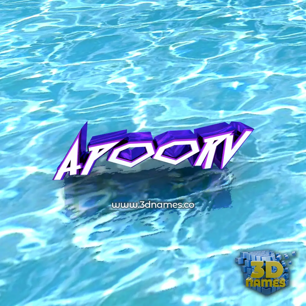 apoorv in Water style - 3D name wallpaper