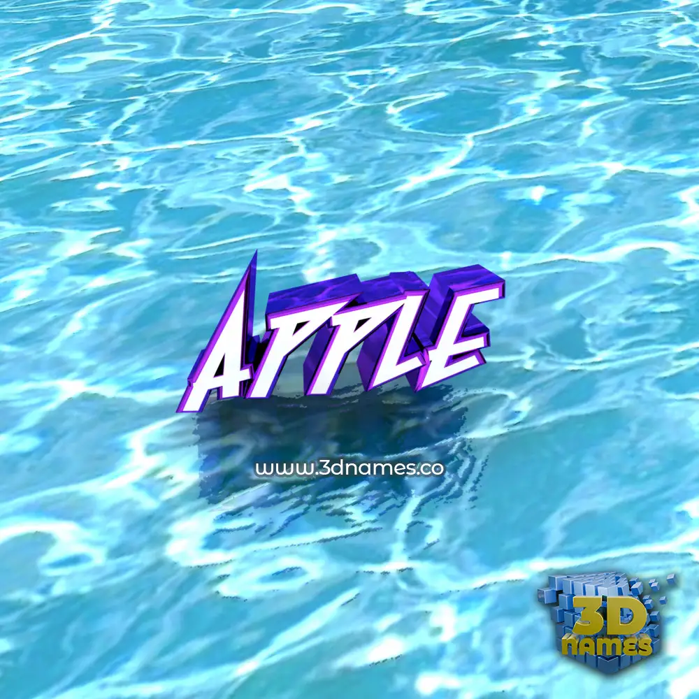 apple in Water style - 3D name wallpaper