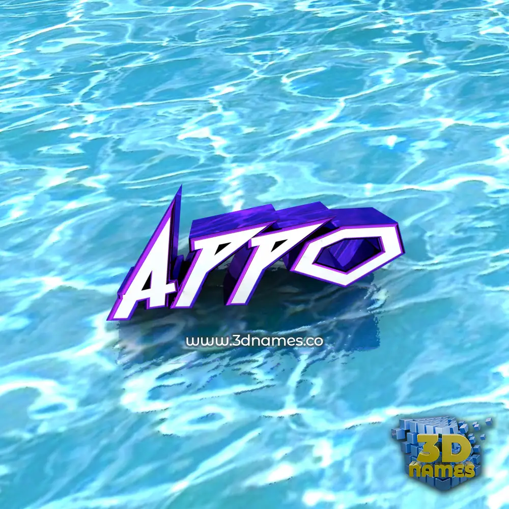 appo in Water style - 3D name wallpaper