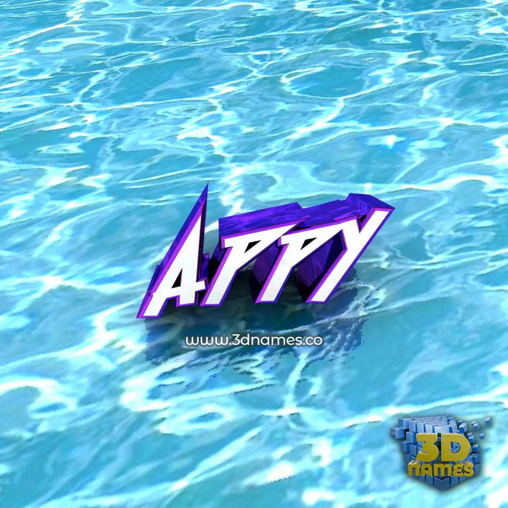appy in Water style - 3D name wallpaper