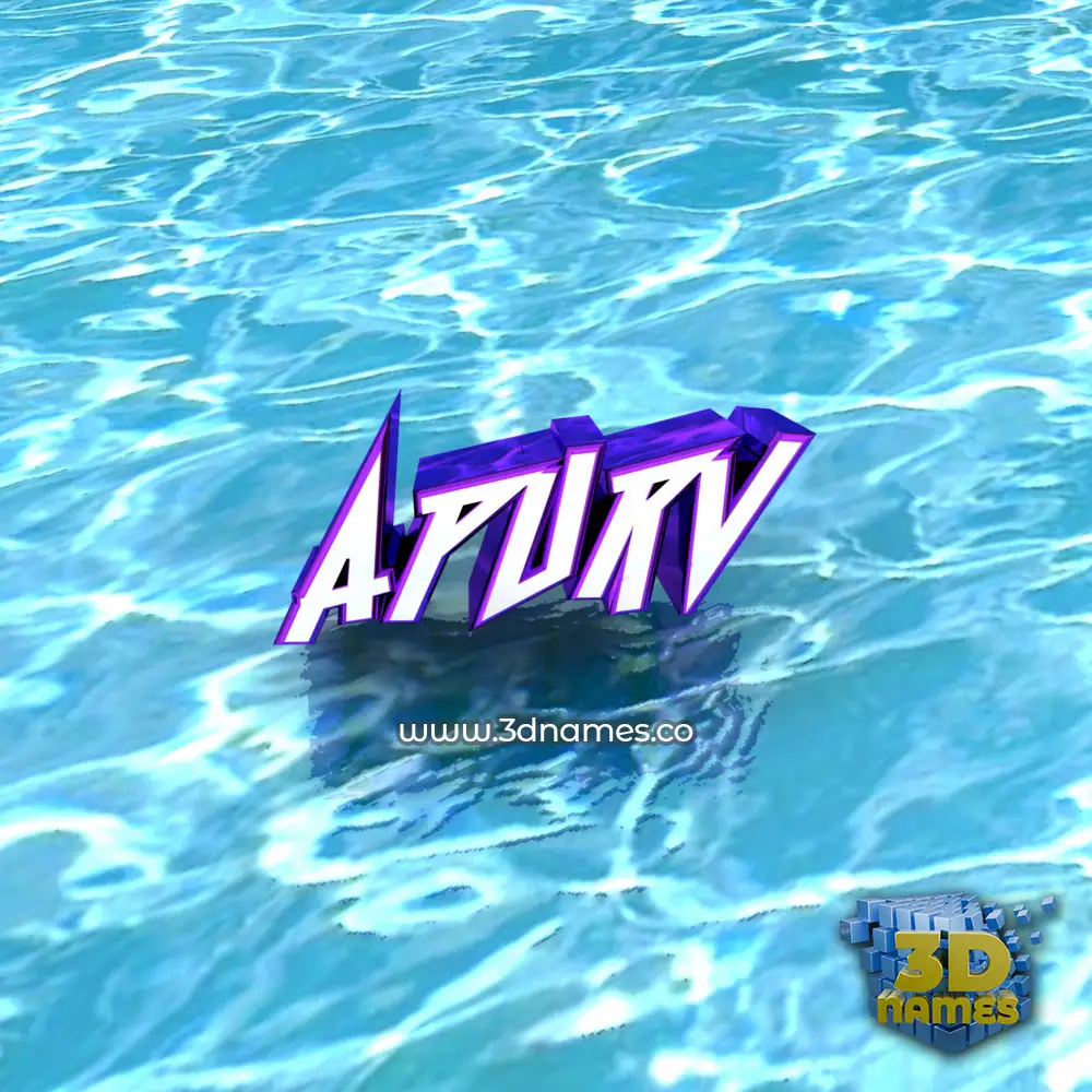 apurv in Water style - 3D name wallpaper