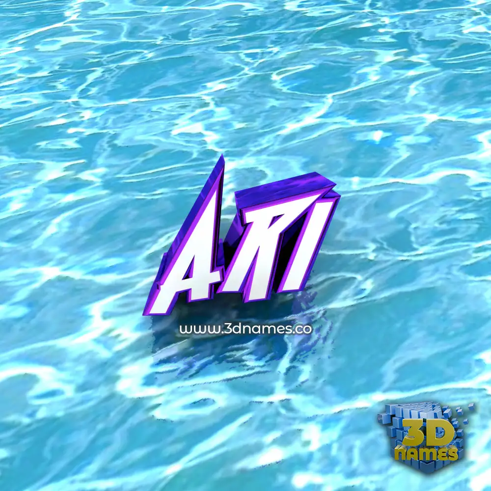 ari in Water style - 3D name wallpaper