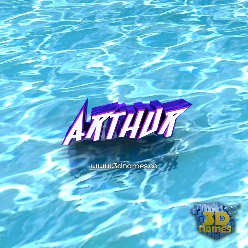 arthur in Water style - 3D name wallpaper