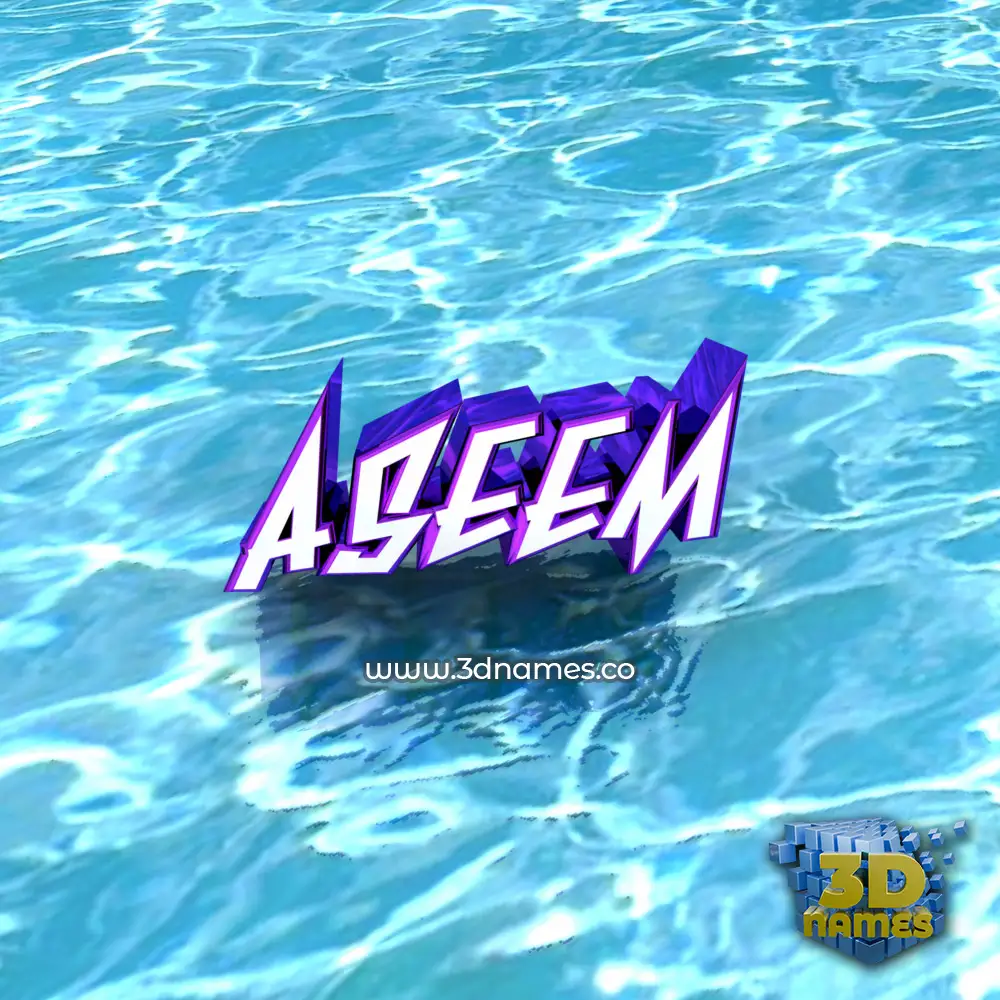 aseem in Water style - 3D name wallpaper