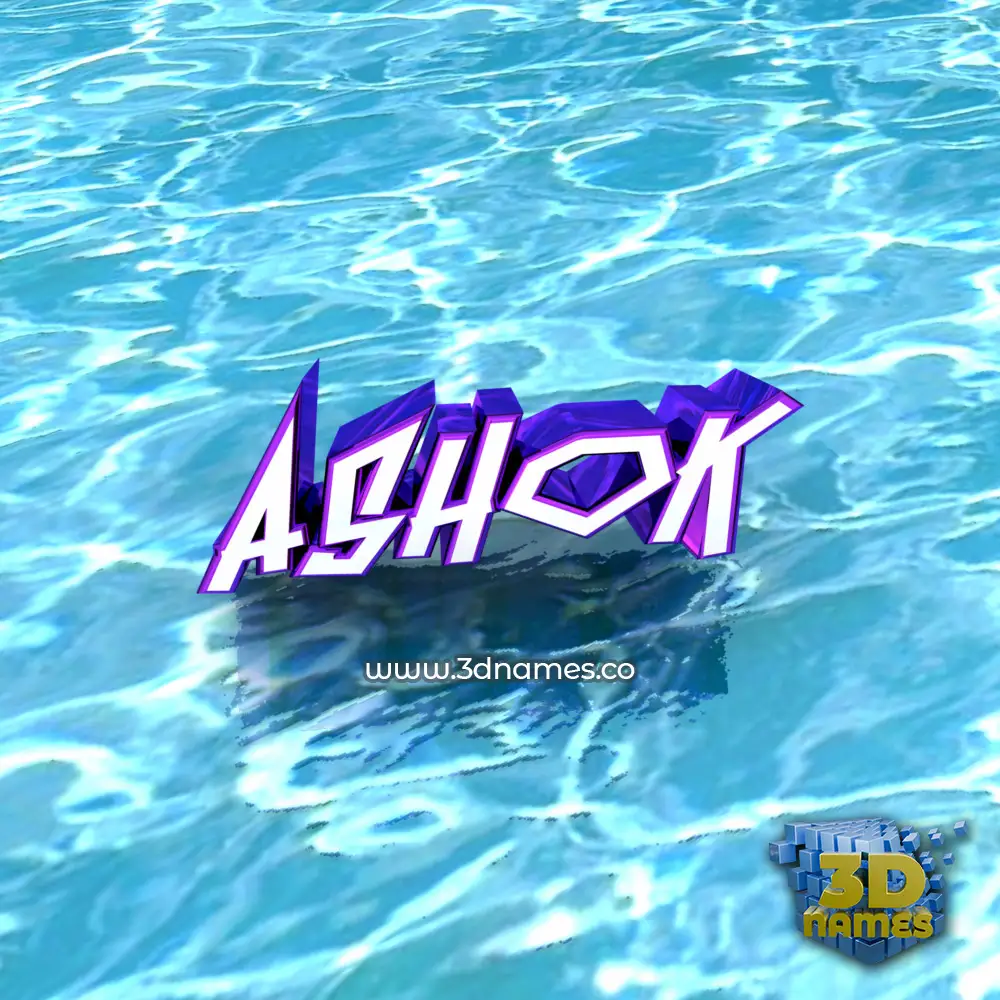 ashok in Water style - 3D name wallpaper