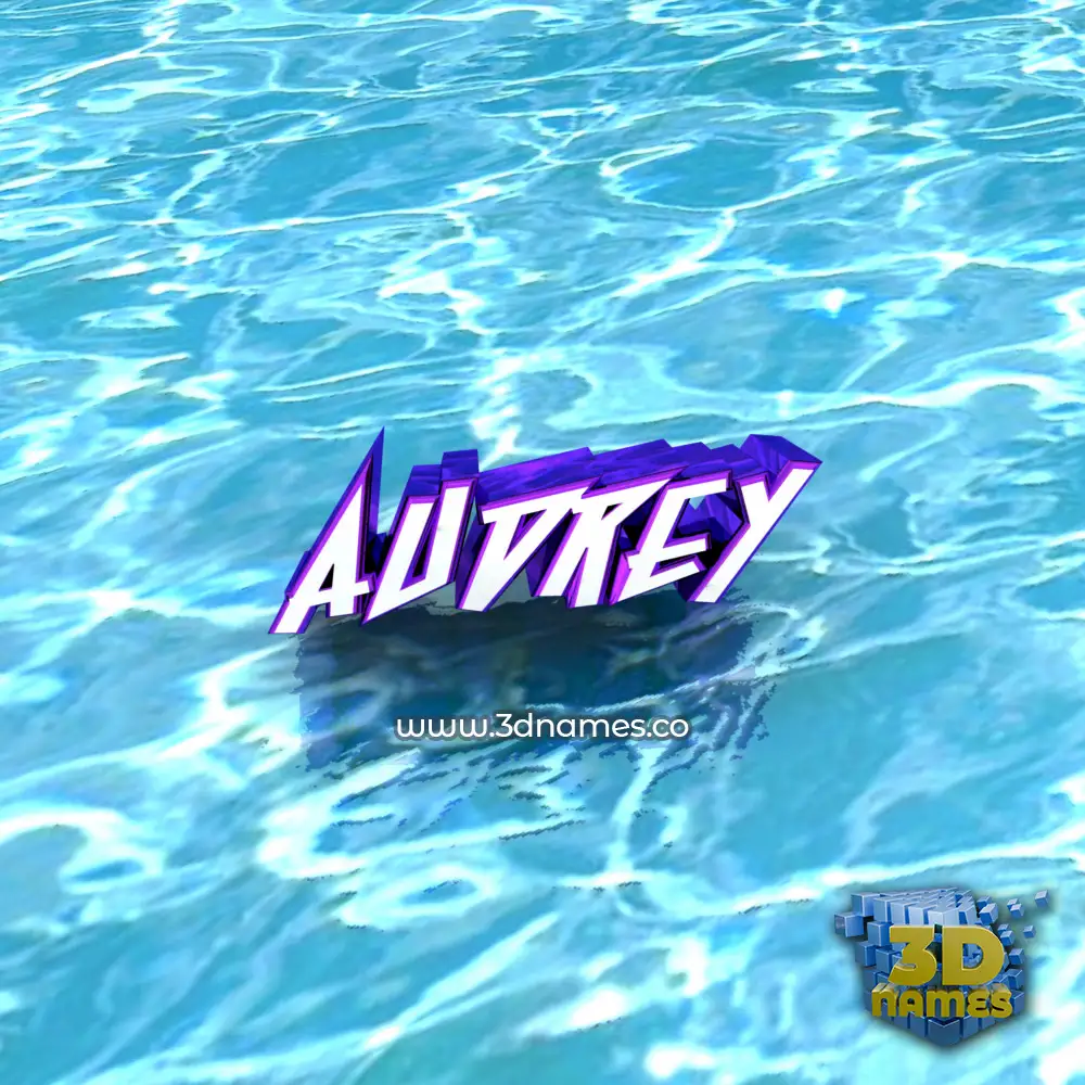audrey in Water style - 3D name wallpaper