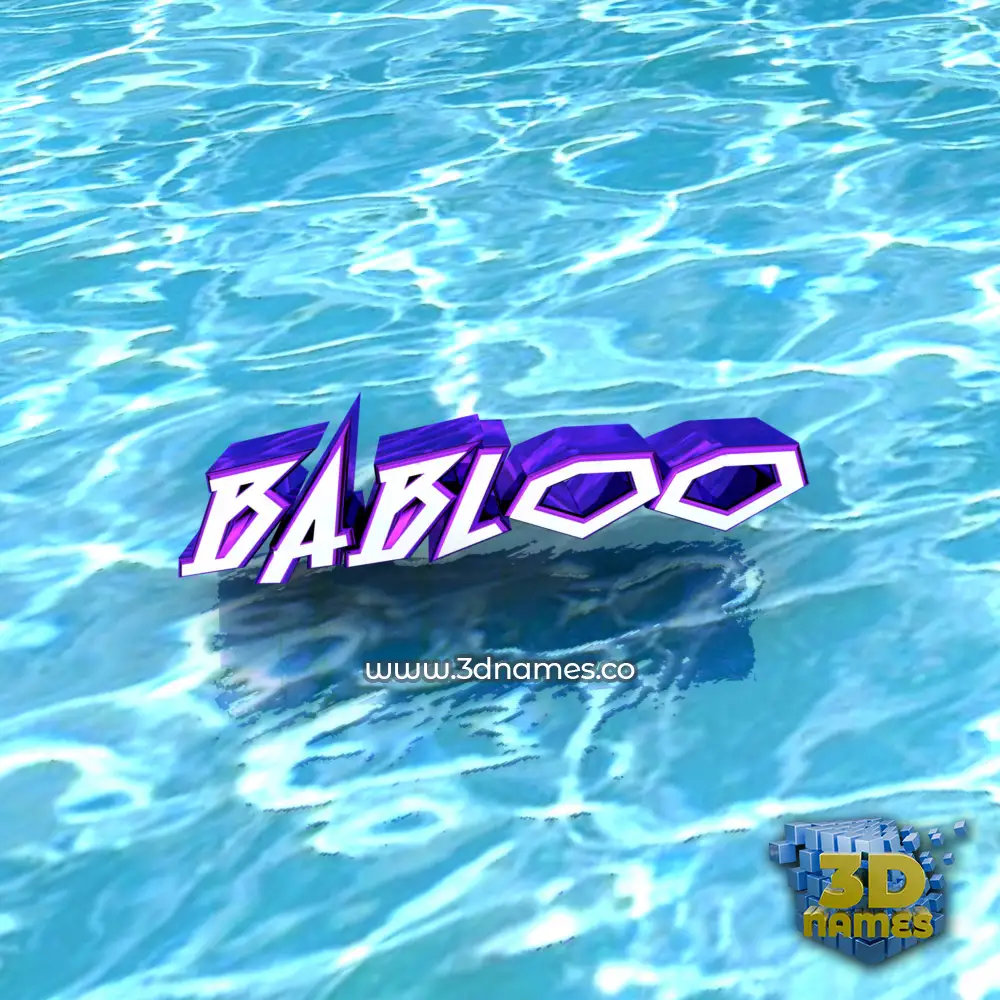 babloo in Water style - 3D name wallpaper