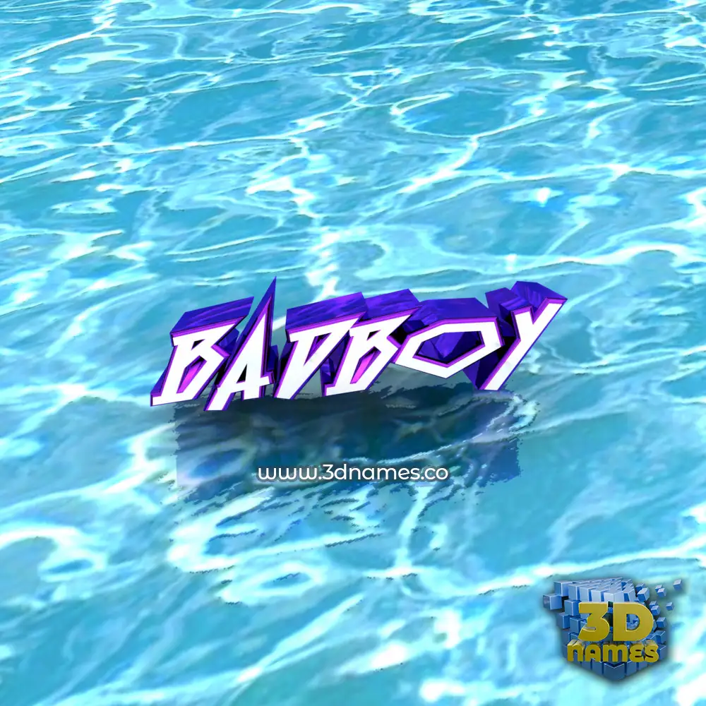 badboy in Water style - 3D name wallpaper