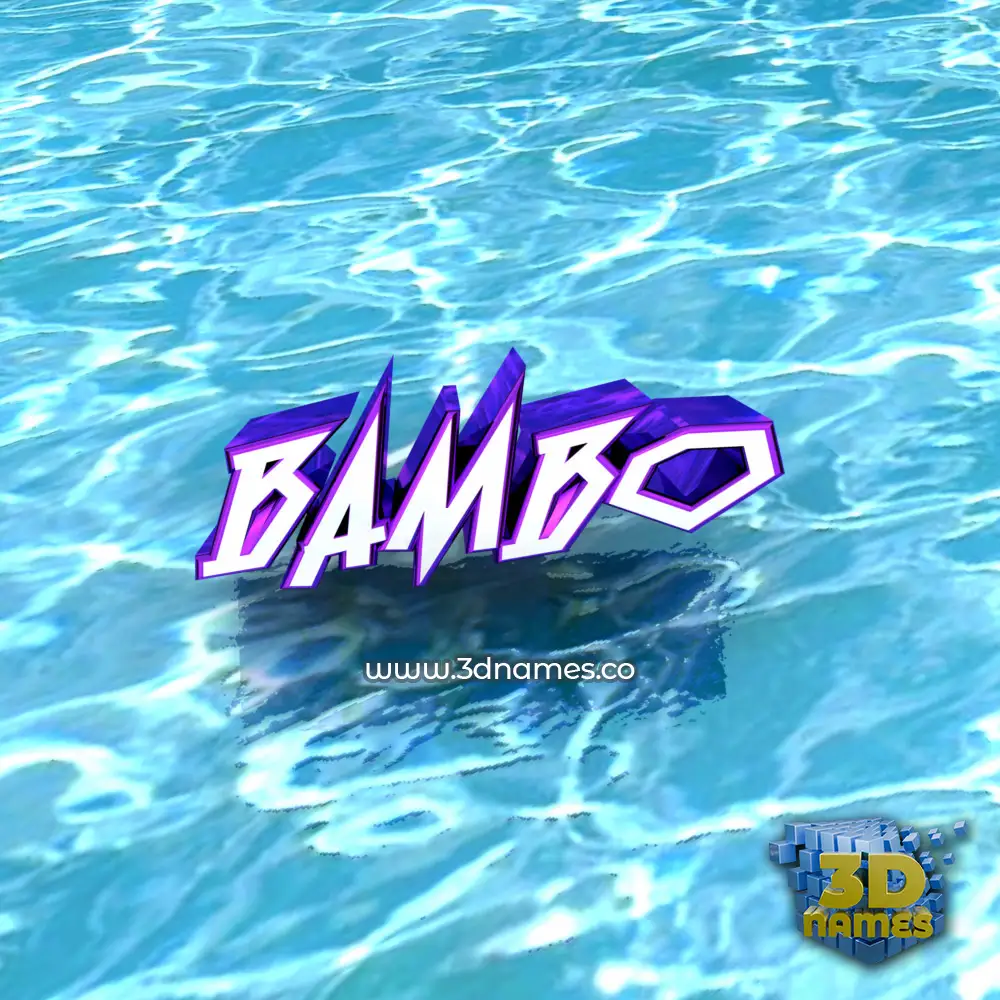 bambo in Water style - 3D name wallpaper