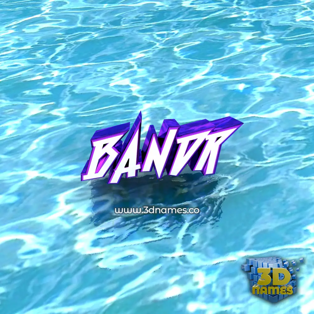 bandr in Water style - 3D name wallpaper