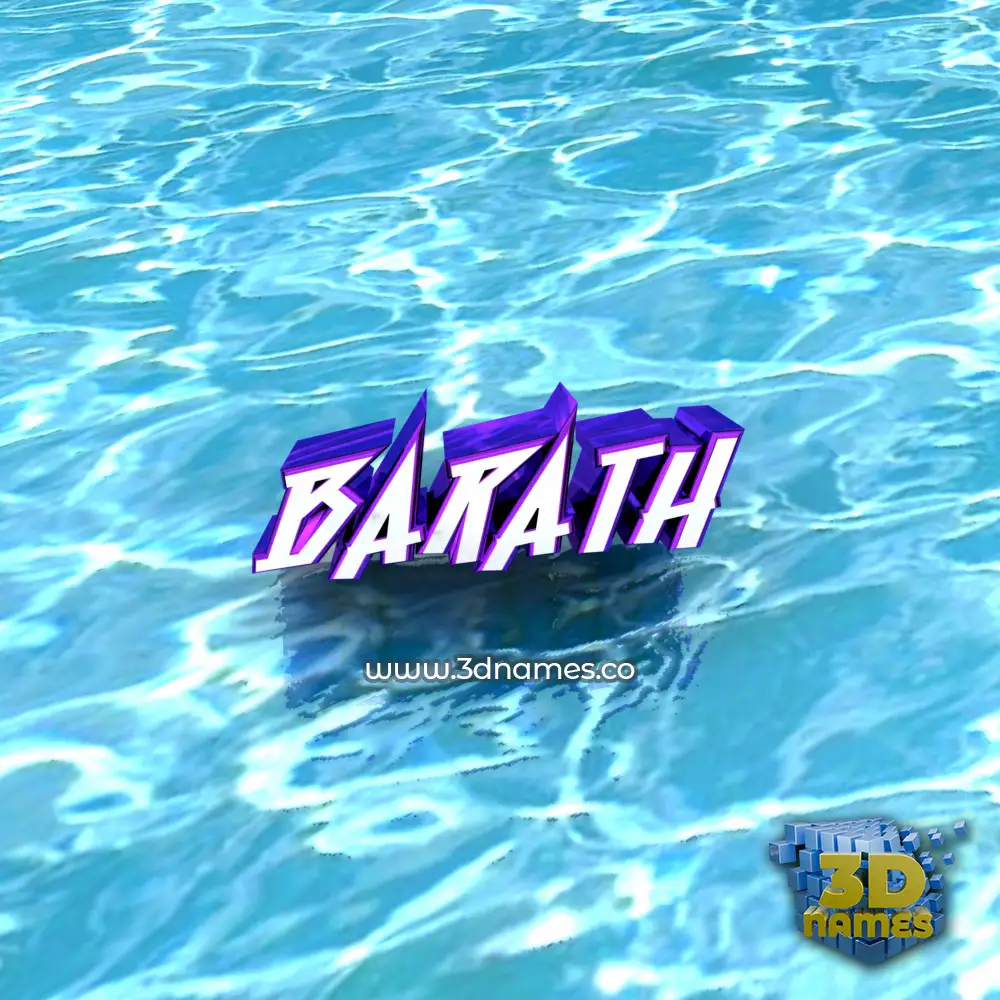 barath in Water style - 3D name wallpaper