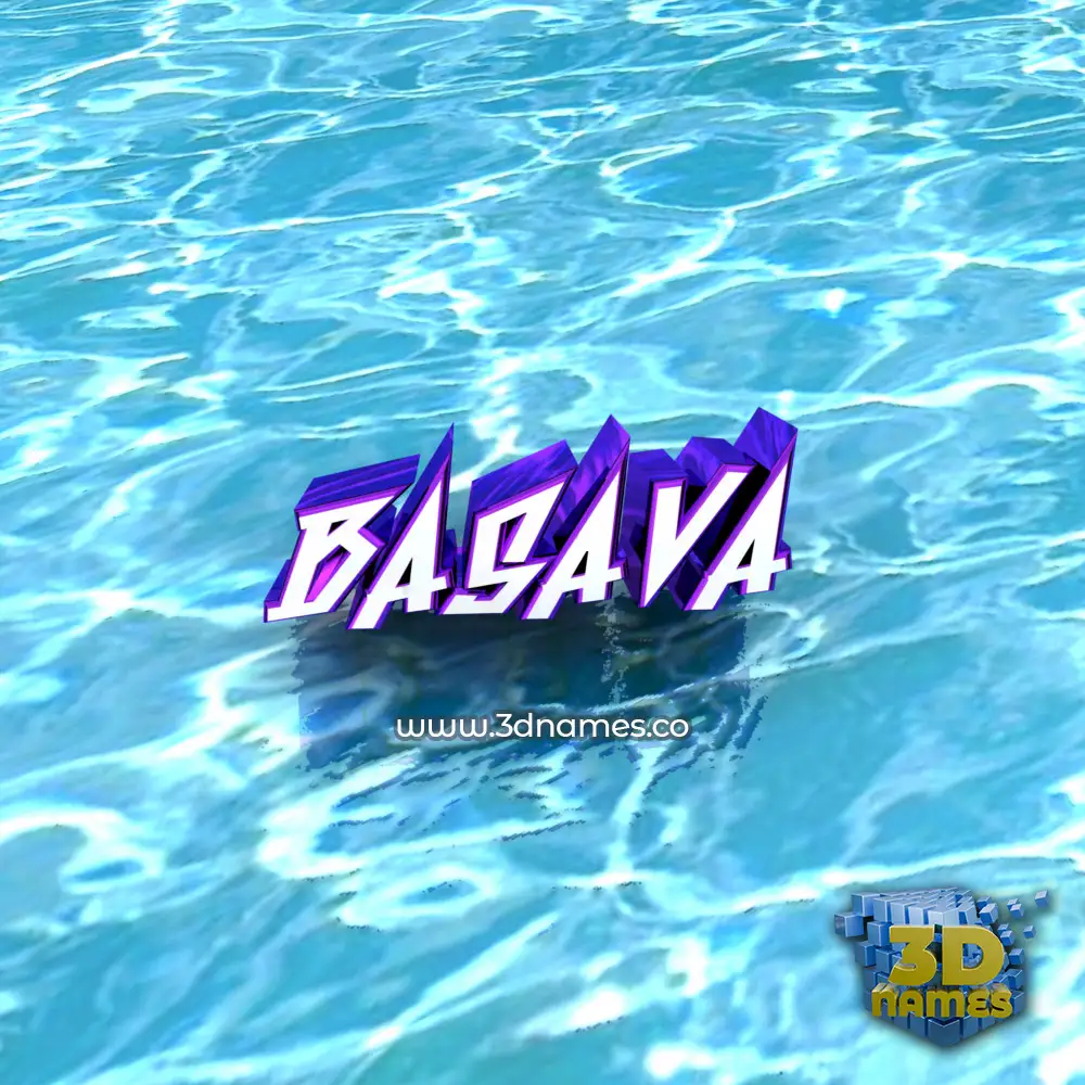 basava in Water style - 3D name wallpaper