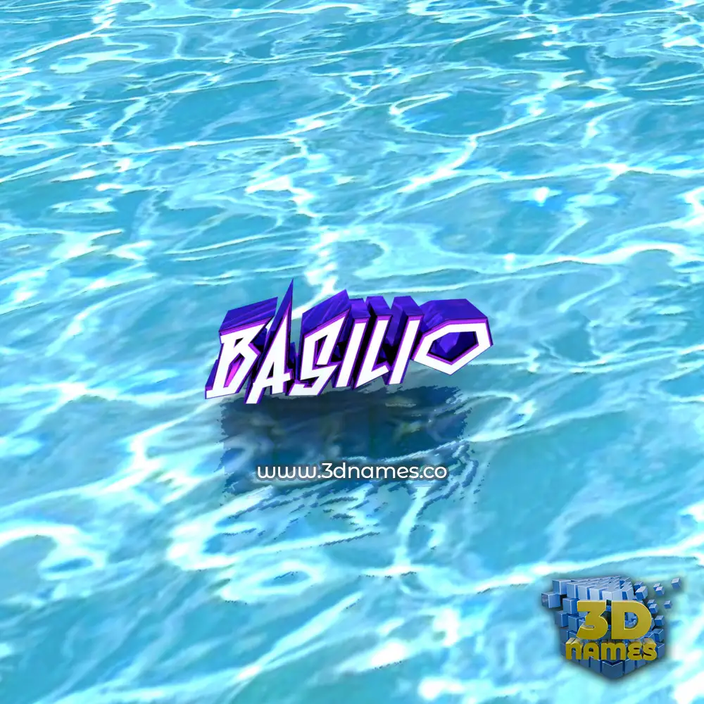 basilio in Water style - 3D name wallpaper