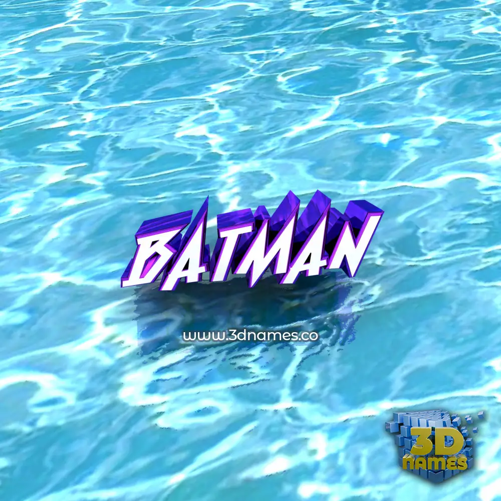 batman in Water style - 3D name wallpaper