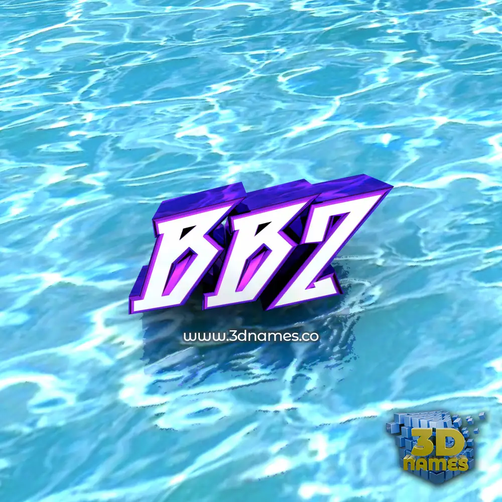 bbz in Water style - 3D name wallpaper