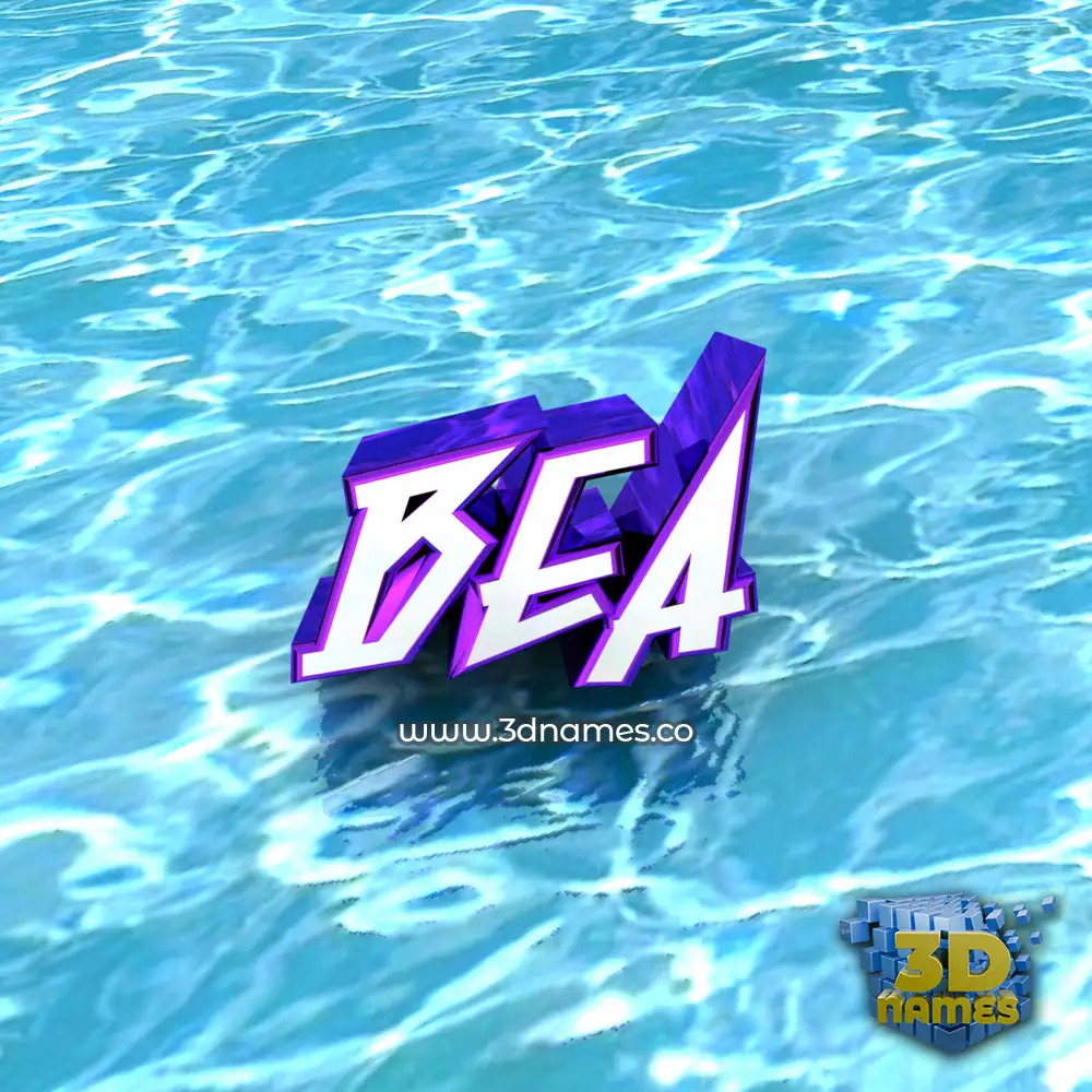 bea in Water style - 3D name wallpaper