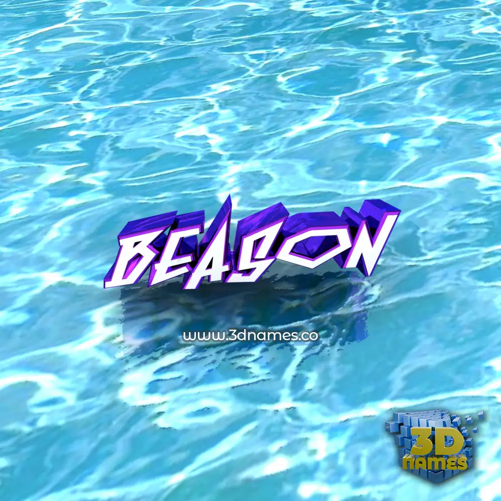 beason in Water style - 3D name wallpaper