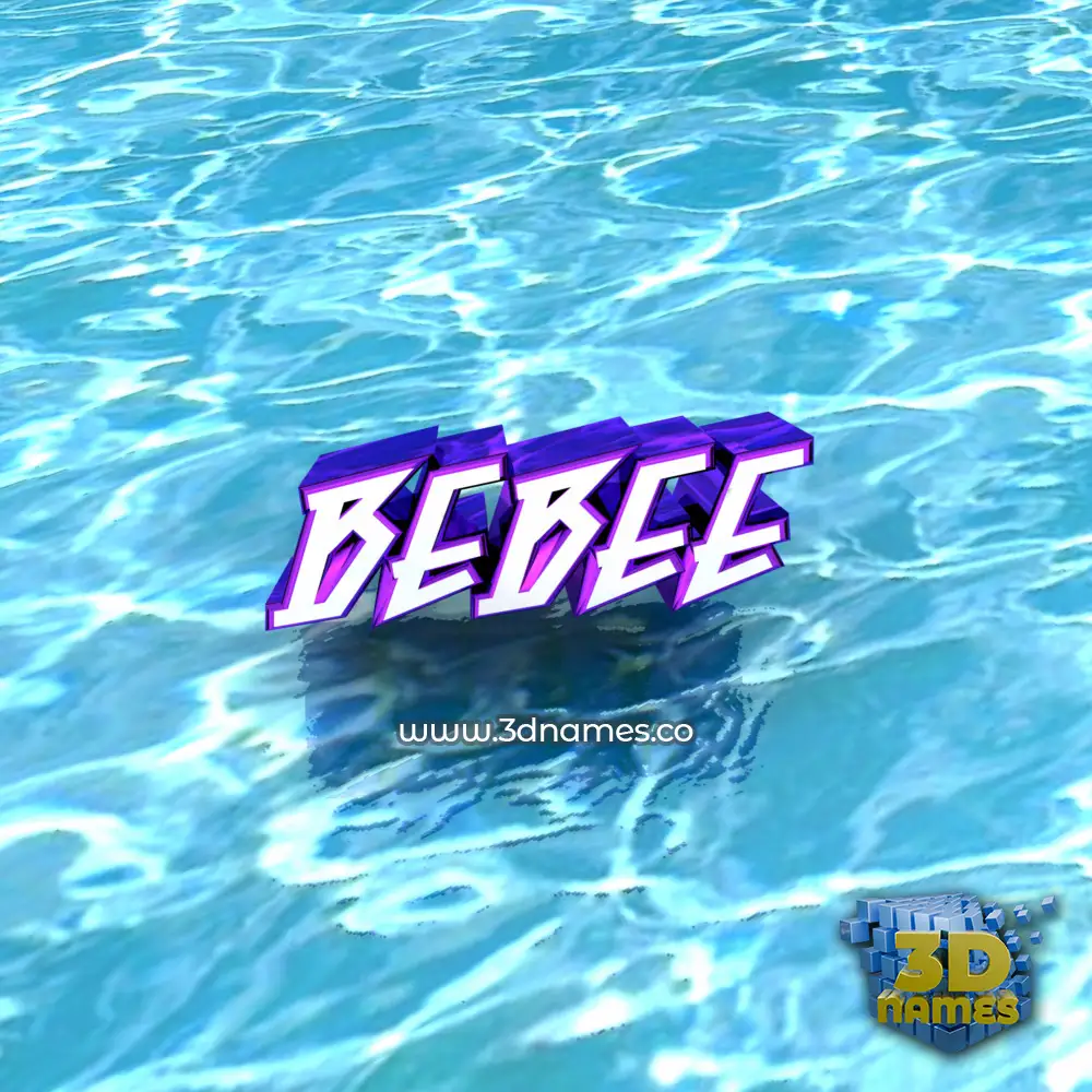 bebee in Water style - 3D name wallpaper