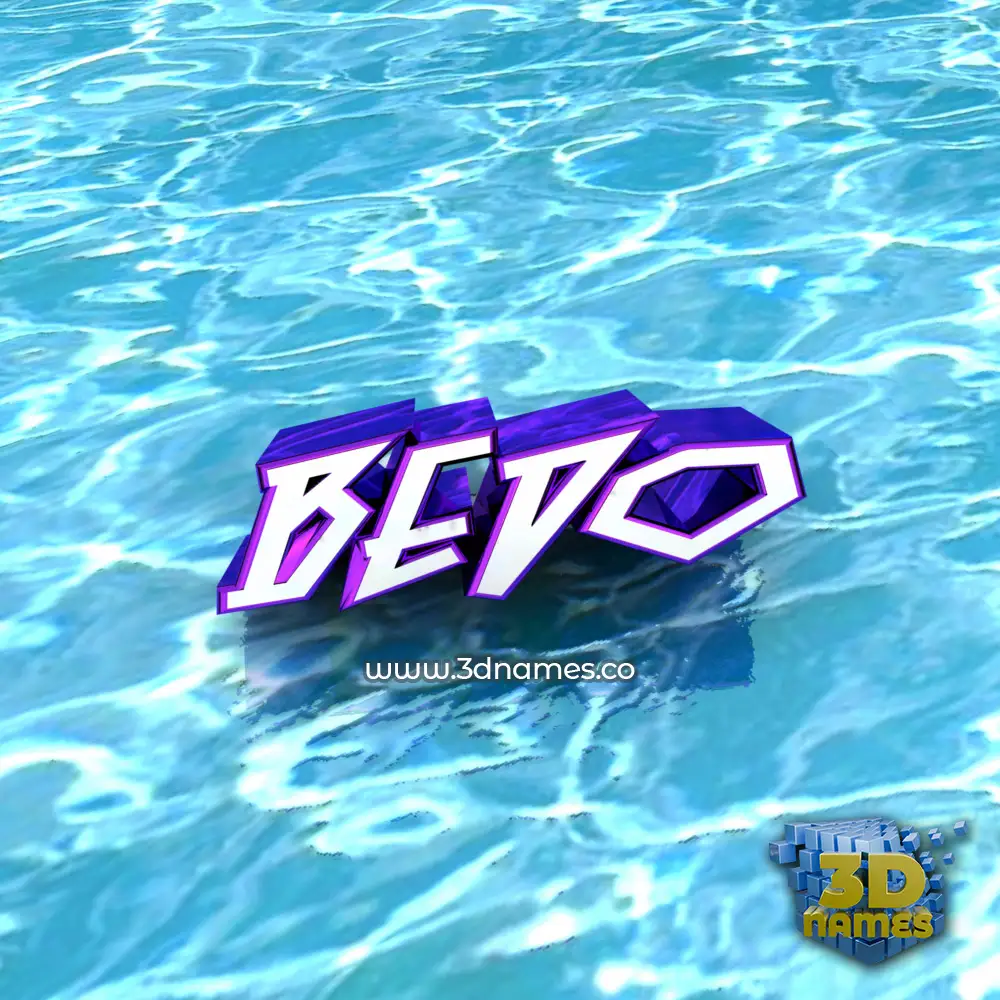 bedo in Water style - 3D name wallpaper