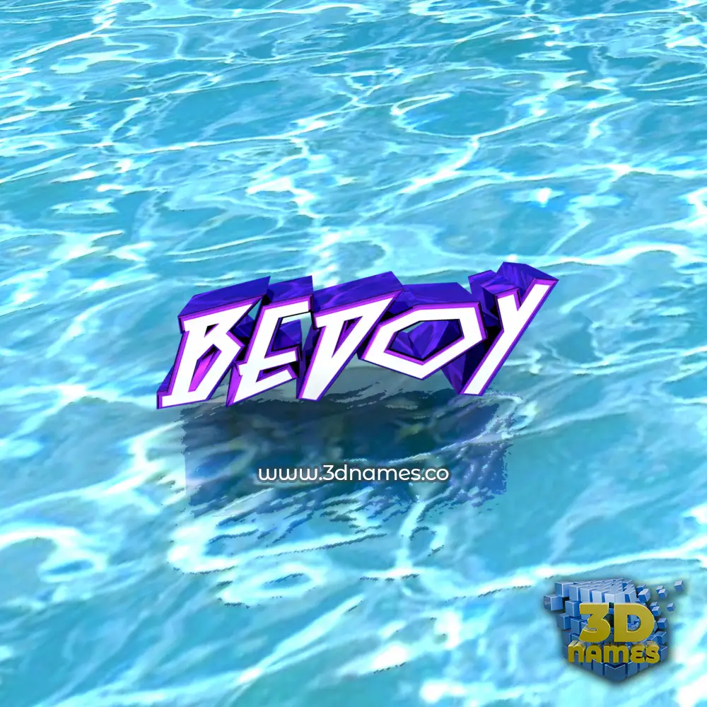 bedoy in Water style - 3D name wallpaper