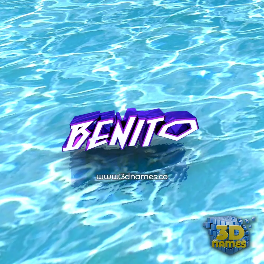 benito in Water style - 3D name wallpaper