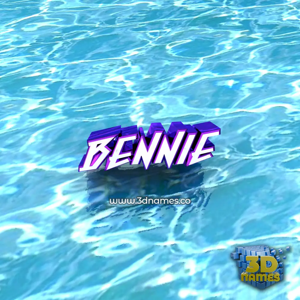 bennie in Water style - 3D name wallpaper