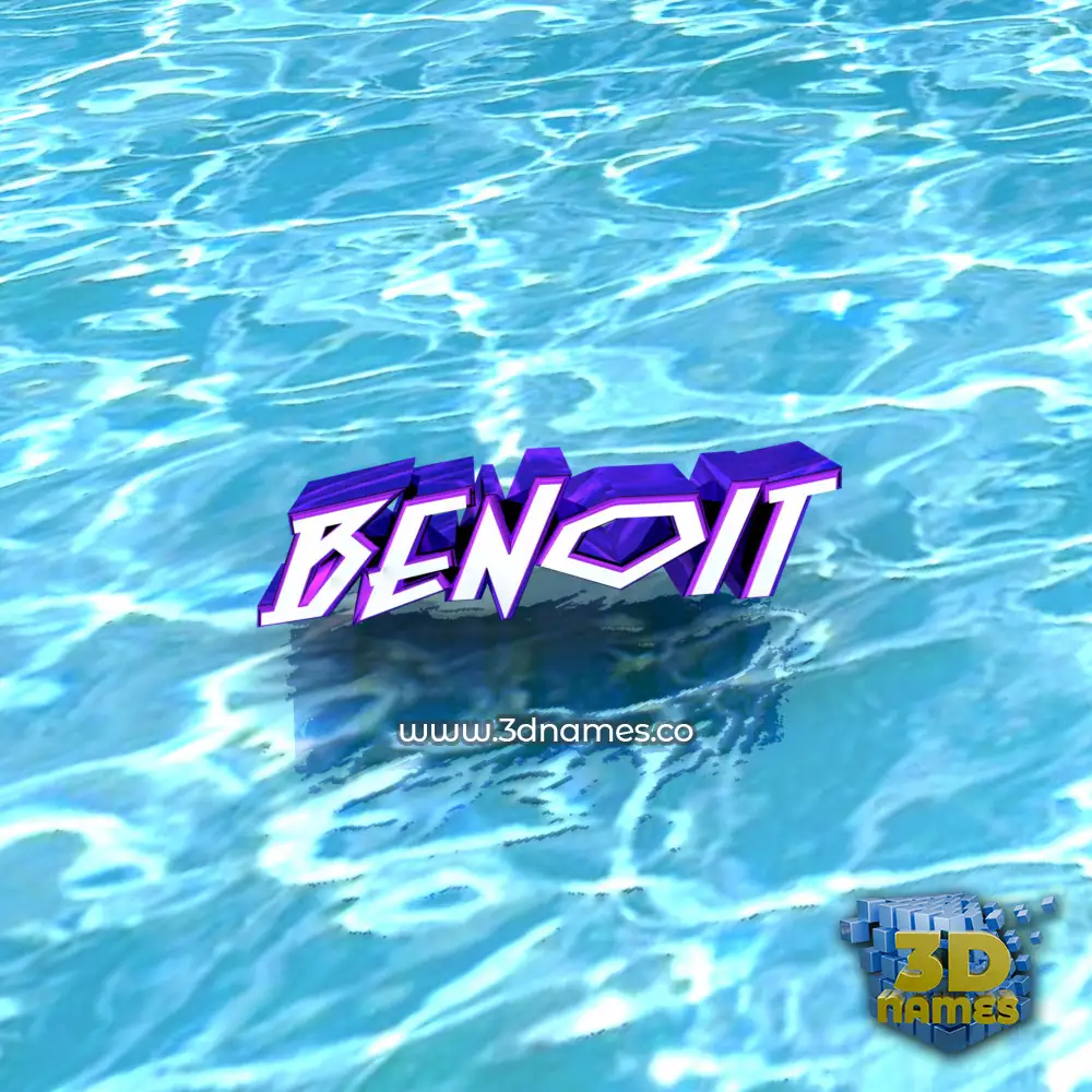 benoit in Water style - 3D name wallpaper