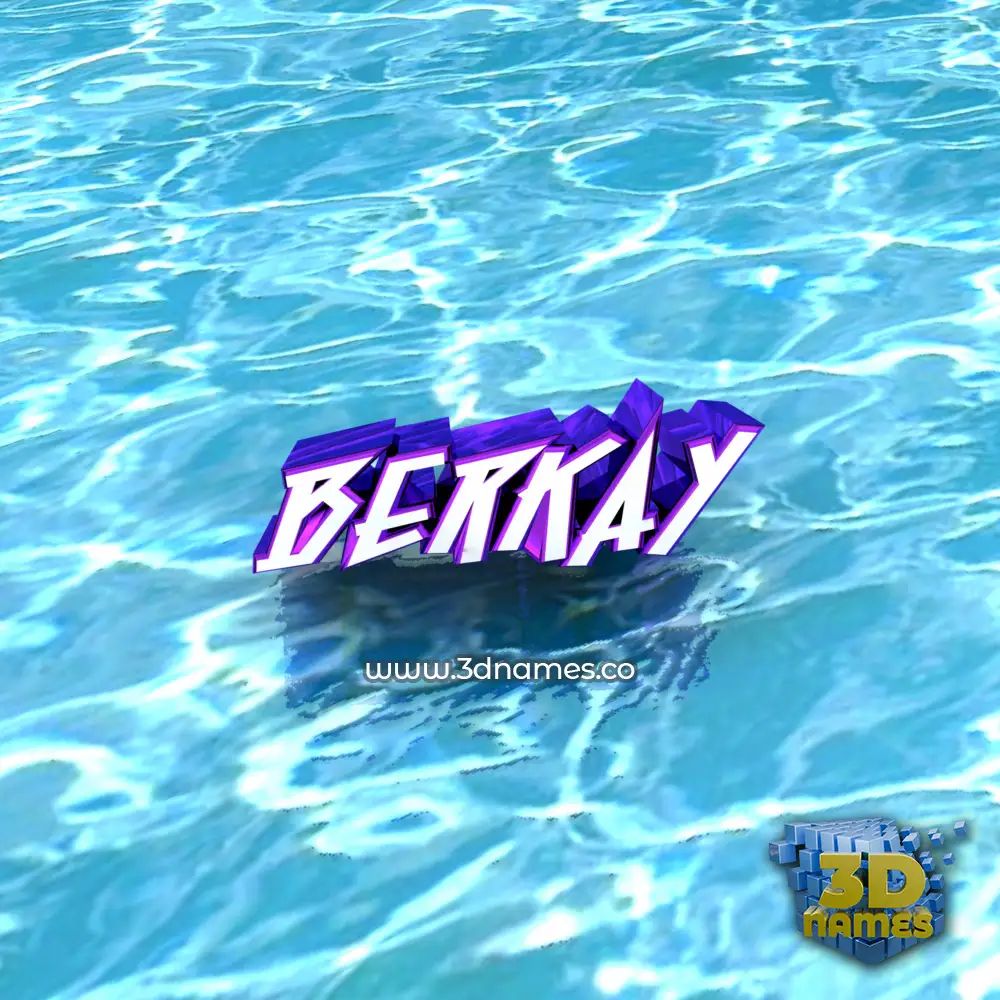 berkay in Water style - 3D name wallpaper