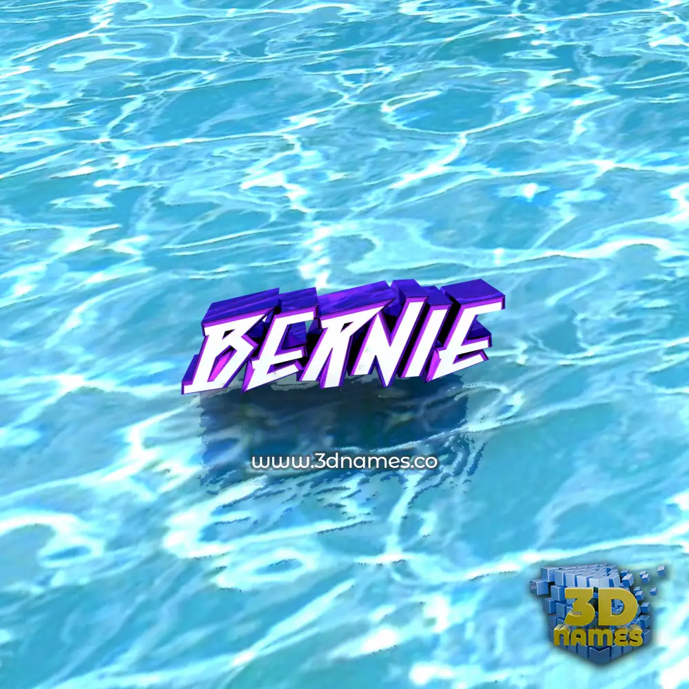 bernie in Water style - 3D name wallpaper