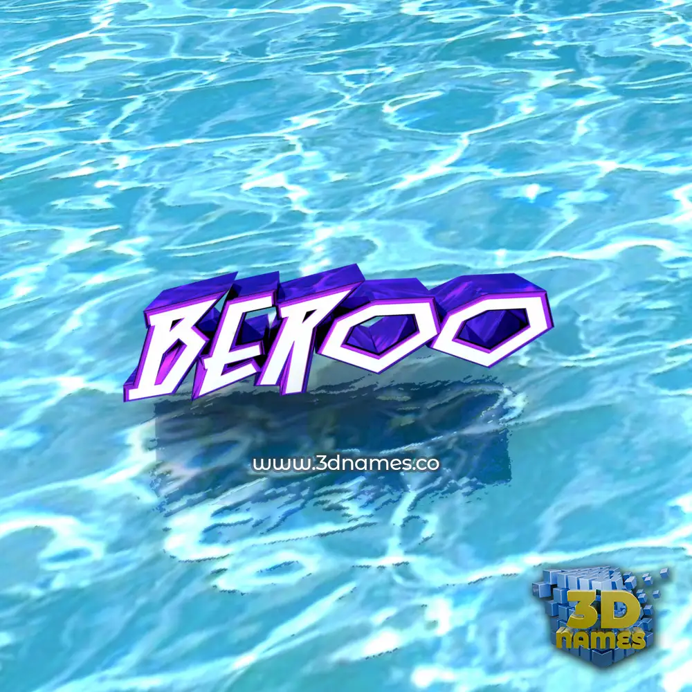 beroo in Water style - 3D name wallpaper