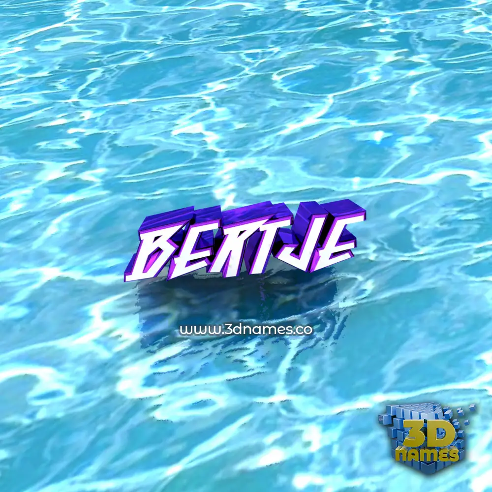 bertje in Water style - 3D name wallpaper