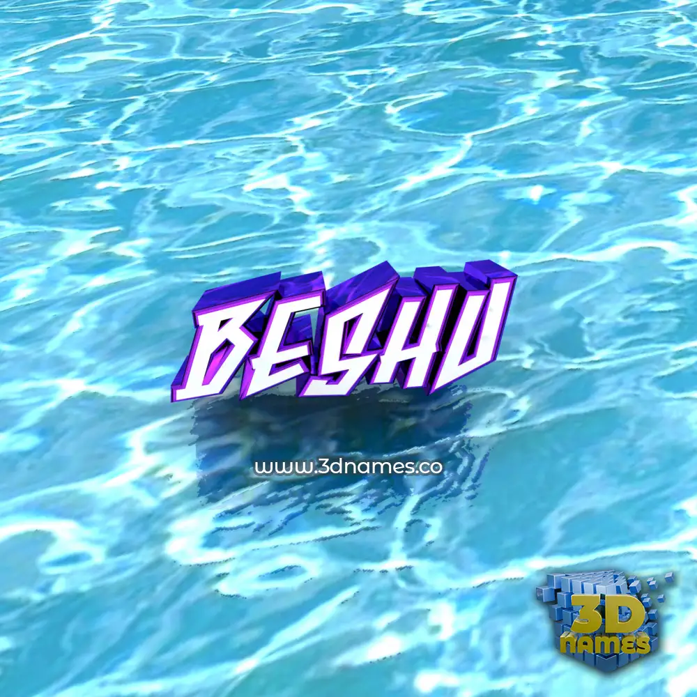 beshu in Water style - 3D name wallpaper