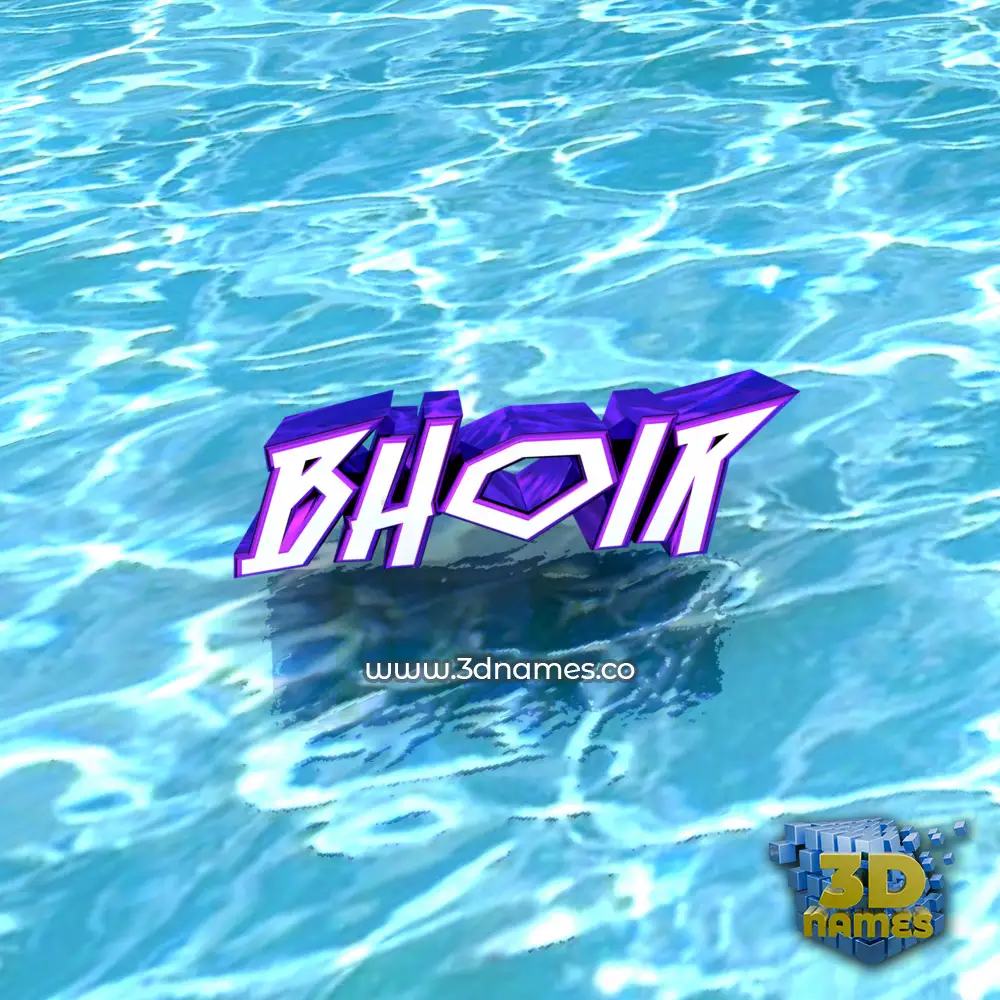 bhoir in Water style - 3D name wallpaper