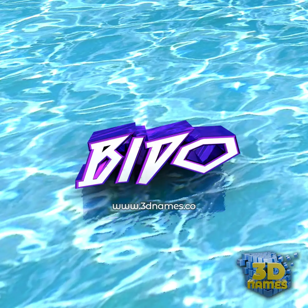 bido in Water style - 3D name wallpaper