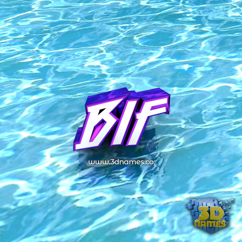 bif in Water style - 3D name wallpaper