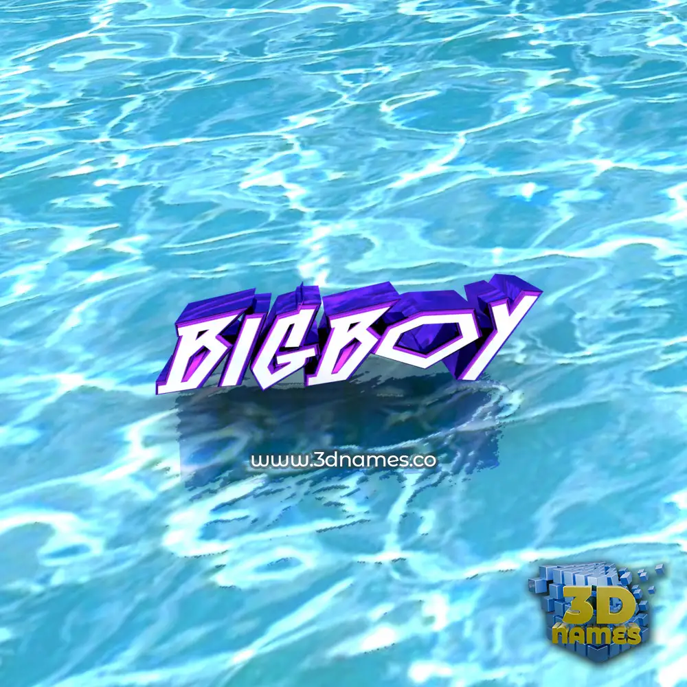 bigboy in Water style - 3D name wallpaper