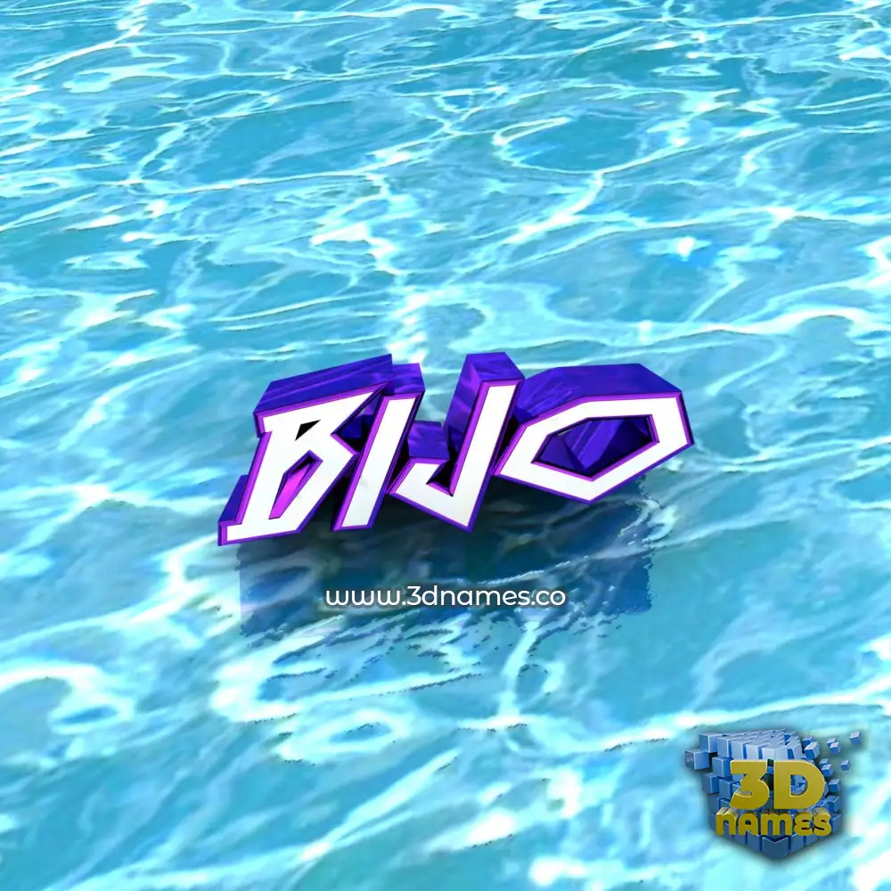 bijo in Water style - 3D name wallpaper