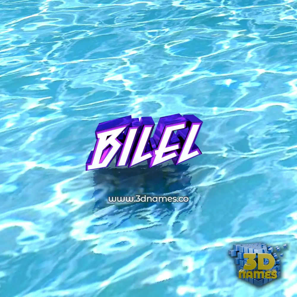 bilel in Water style - 3D name wallpaper
