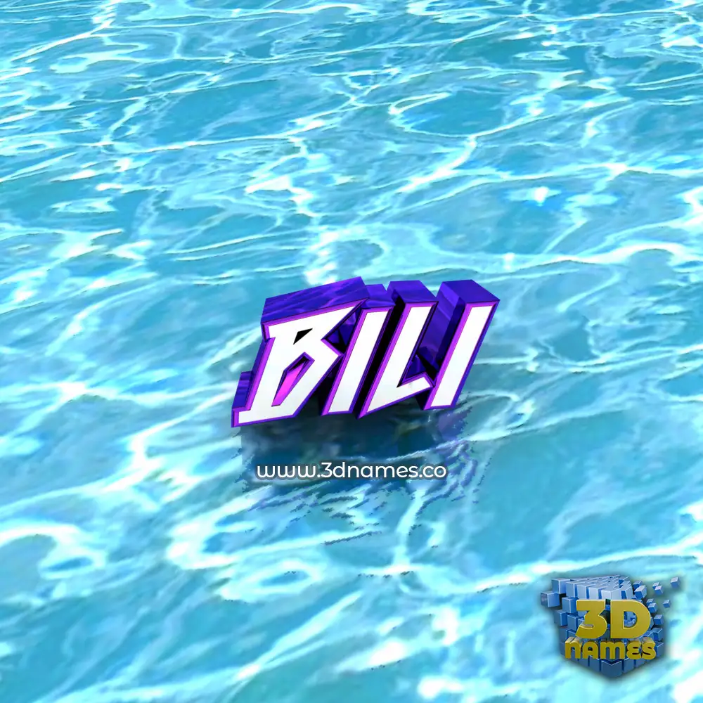 bili in Water style - 3D name wallpaper