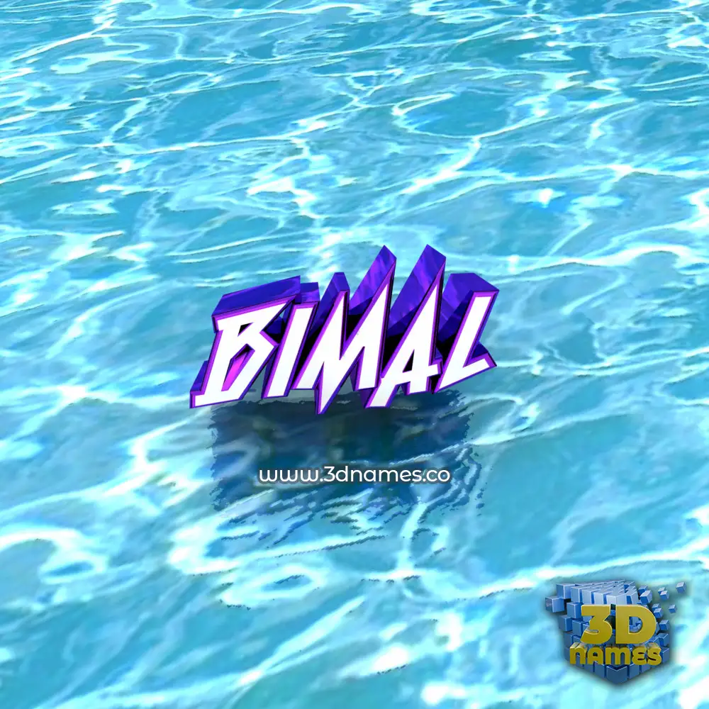 bimal in Water style - 3D name wallpaper