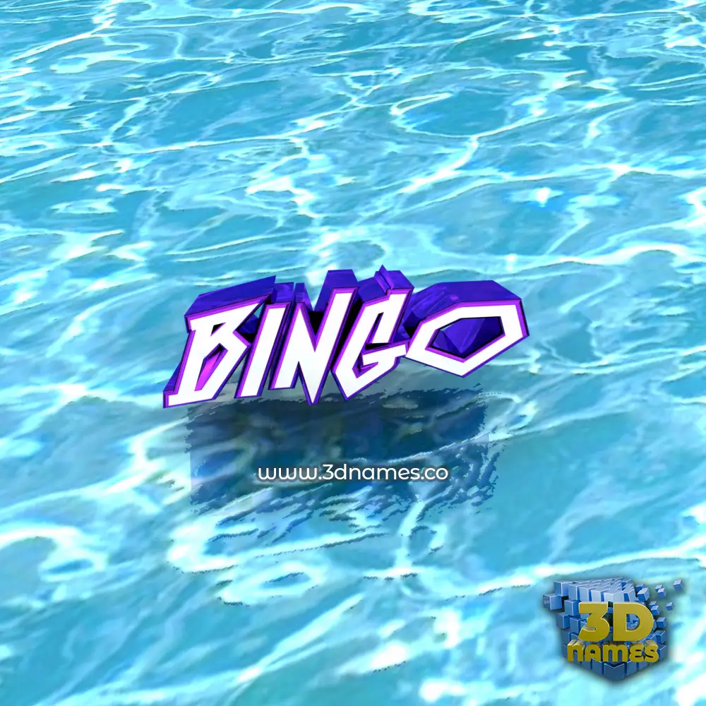bingo in Water style - 3D name wallpaper