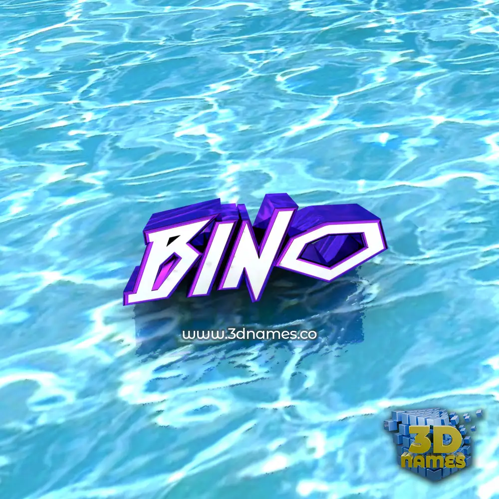 bino in Water style - 3D name wallpaper