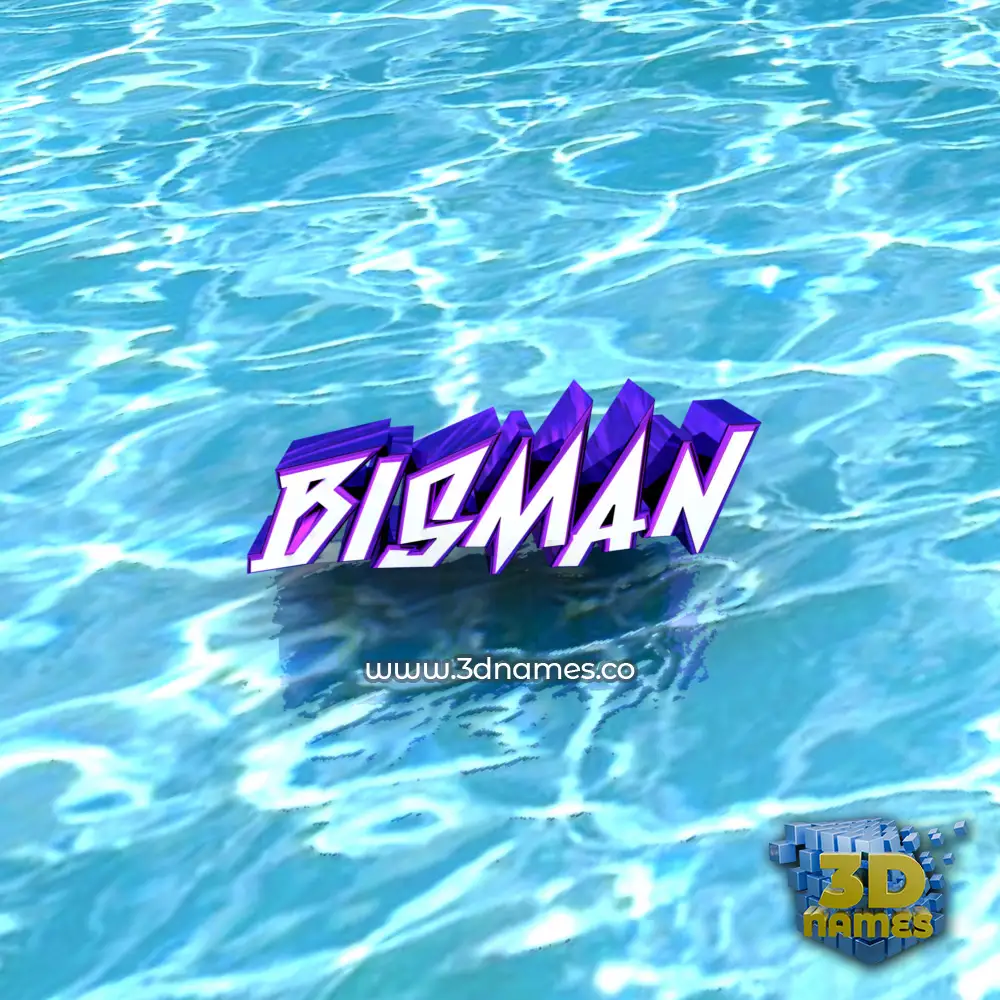 bisman in Water style - 3D name wallpaper