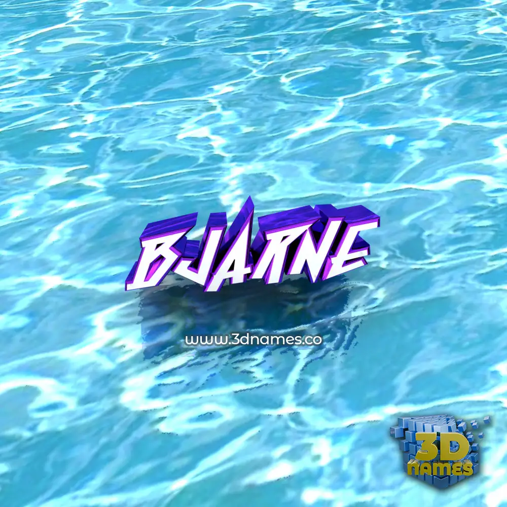 bjarne in Water style - 3D name wallpaper