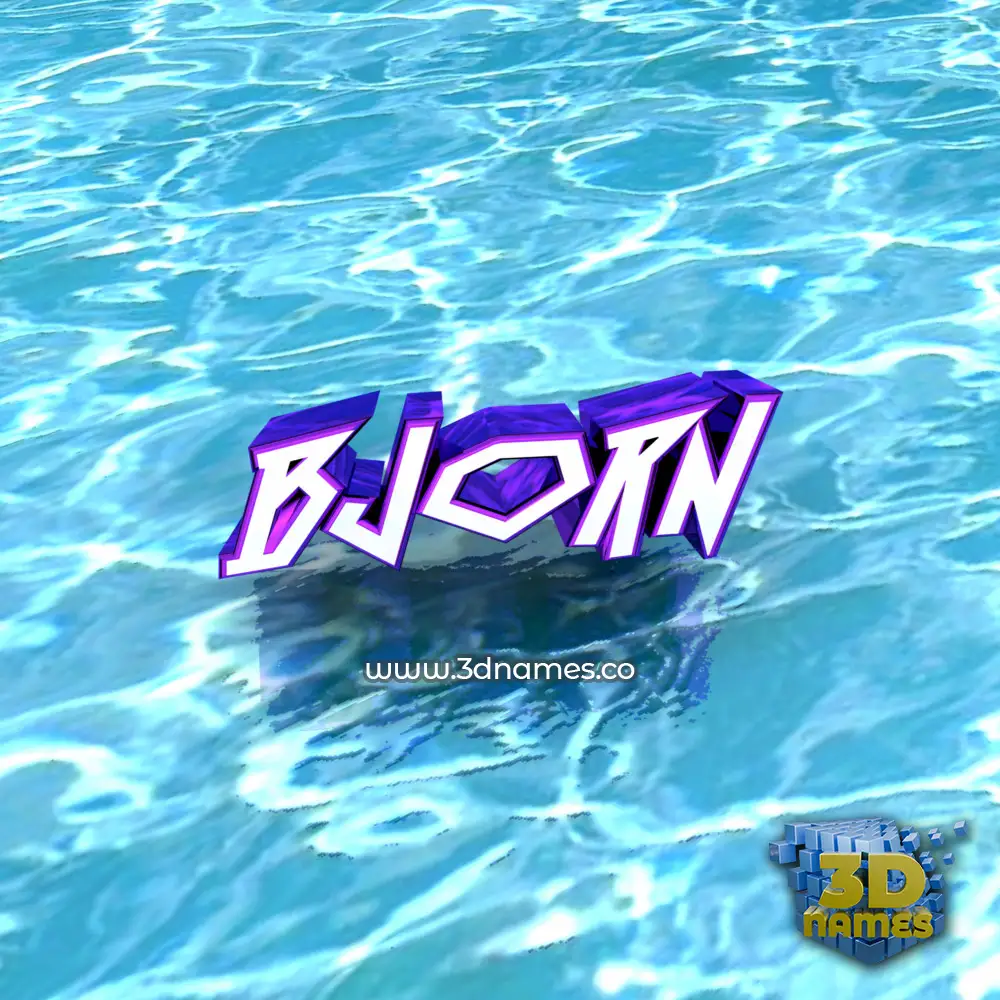bjorn in Water style - 3D name wallpaper